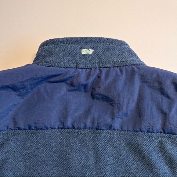 Vineyard Vines Navy Fleece with Teal Trim Vest, Size XL Girls - Picture 7 of 9